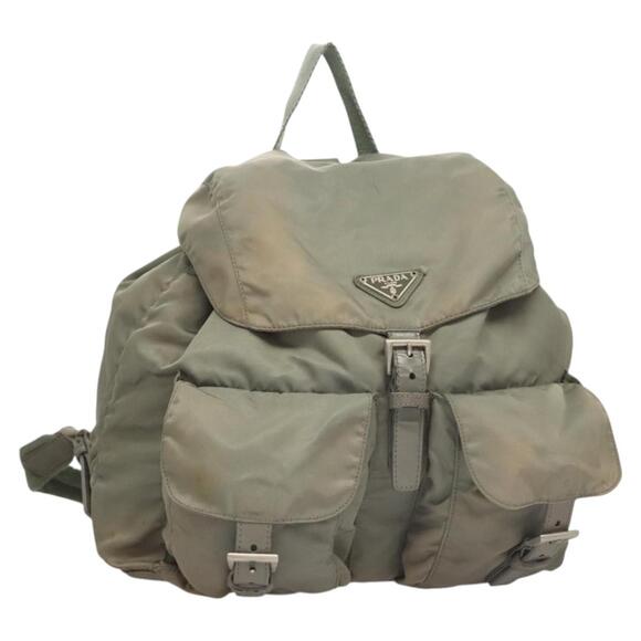 PRADA Backpack Nylon Green - Picture 1 of 10